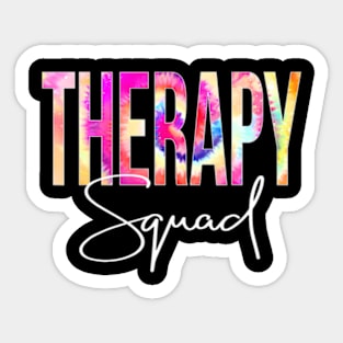 Therapy Squad Tie Dye Back To School women appreciation Sticker